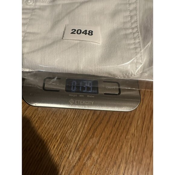 J Jill Denim Authentic Fit Cropped Jeans Womens Size 8 Large Cuff White - Picture 10 of 10